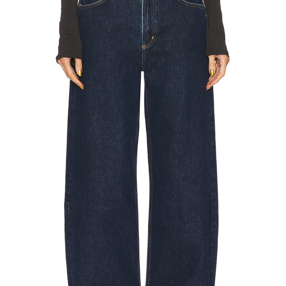 Agolde low curve wide leg jeans in pendulum